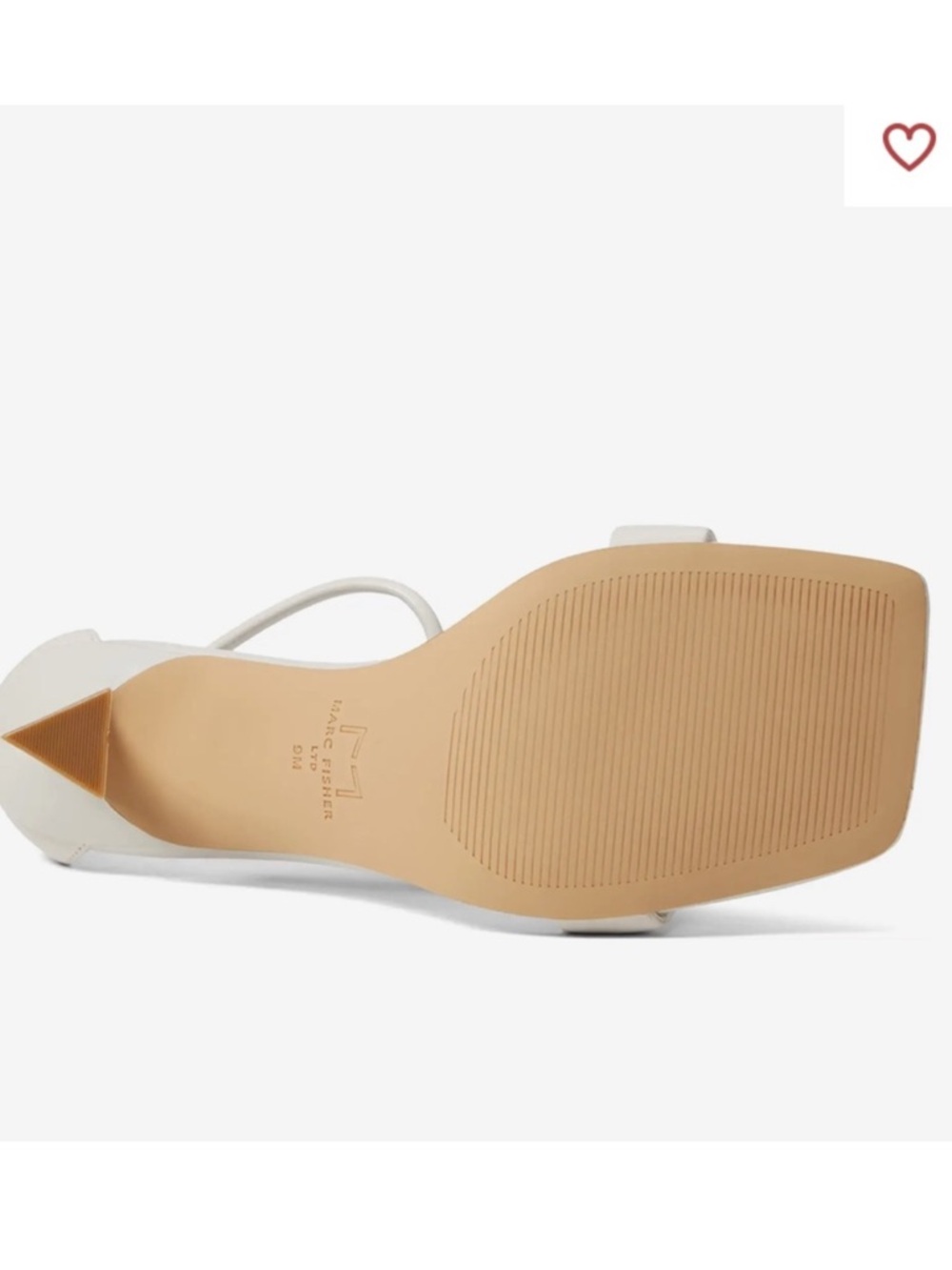 Marc Fisher White Leather Block Heel Square-Toe Ankle-Strap Heel Size 8 NWT - Picture 3 of 9